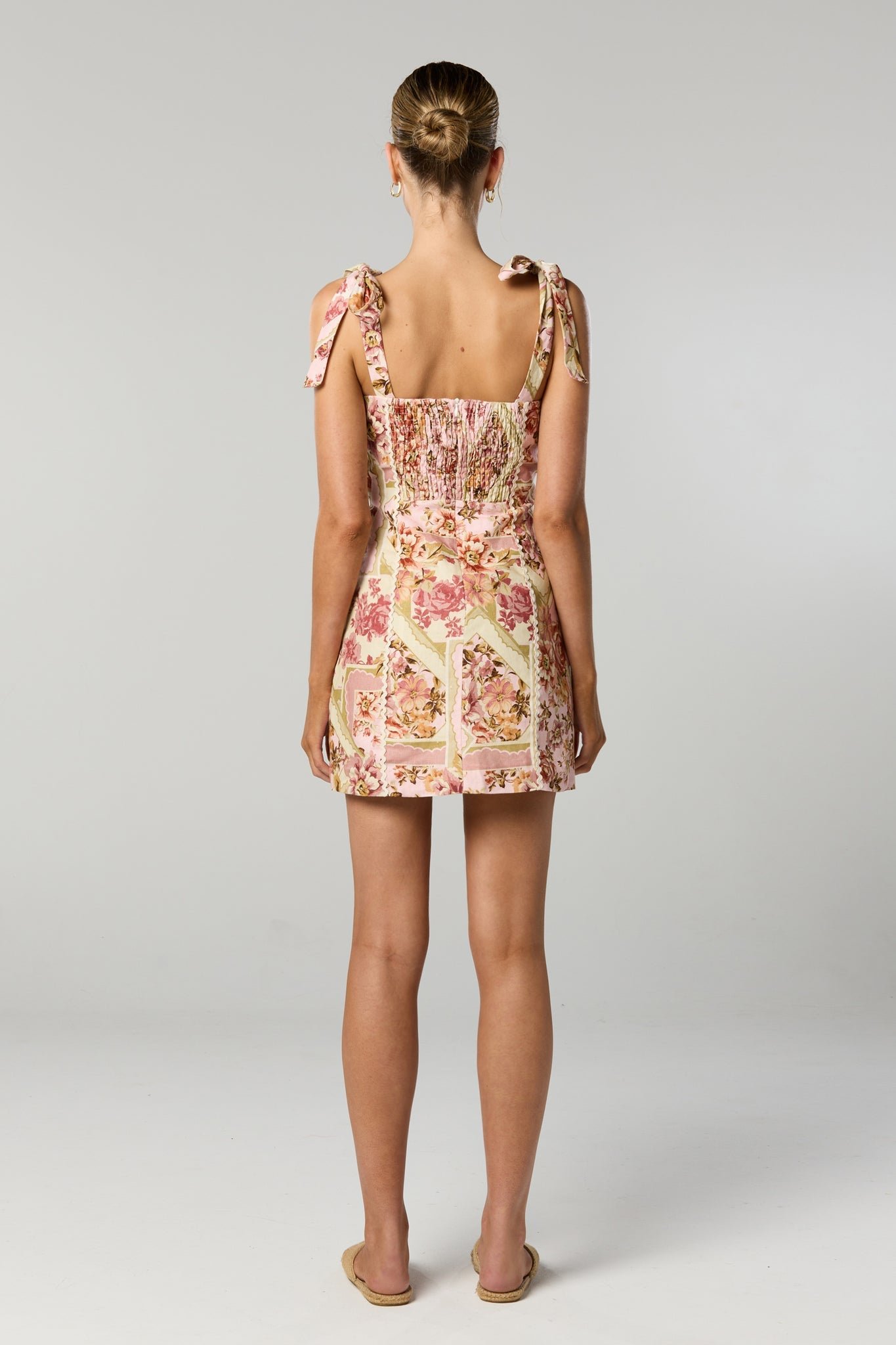 WINONA VAUGHN TIE SHORT DRESS - PRINT photo 3
