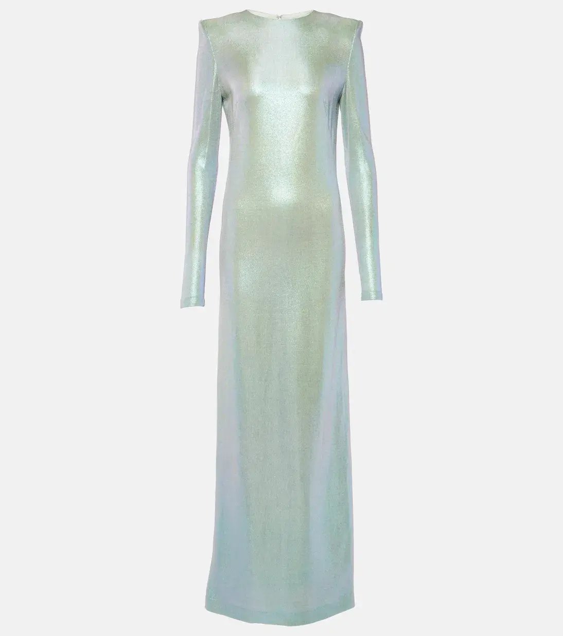 Galvan Frieze Long Sleeve Gown Iridescent Size 8 photo 5
