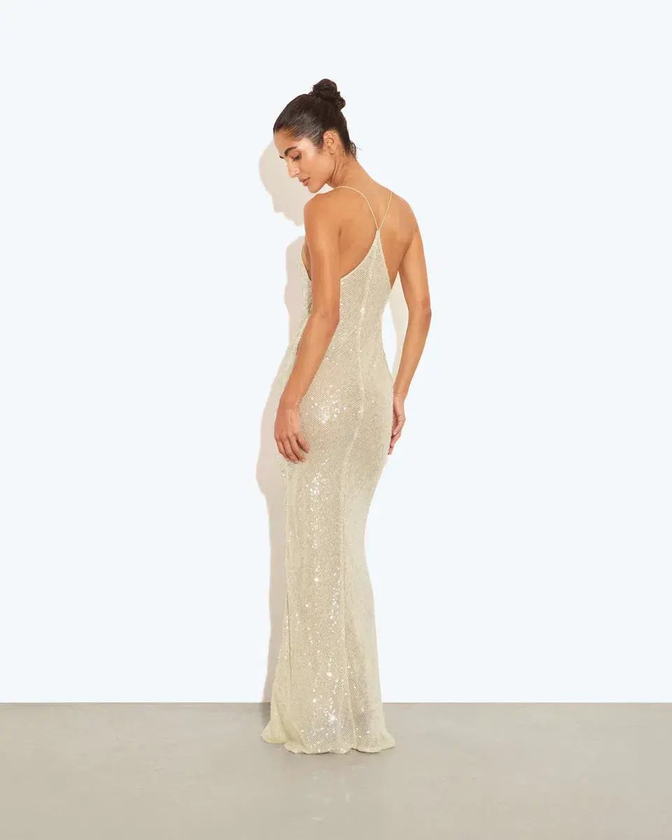 Rat and Boa Olympia Sequin Maxi Dress Gold Size XXS / Size AU 4 photo 4