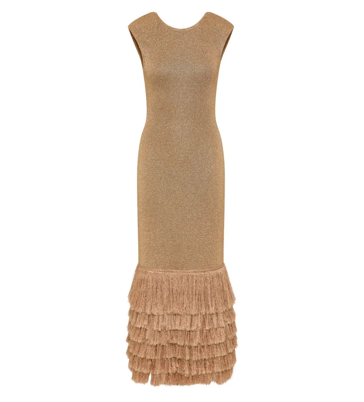 Aje Breeze Knit Midi Dress Rose Gold Size AU 8 photo 7