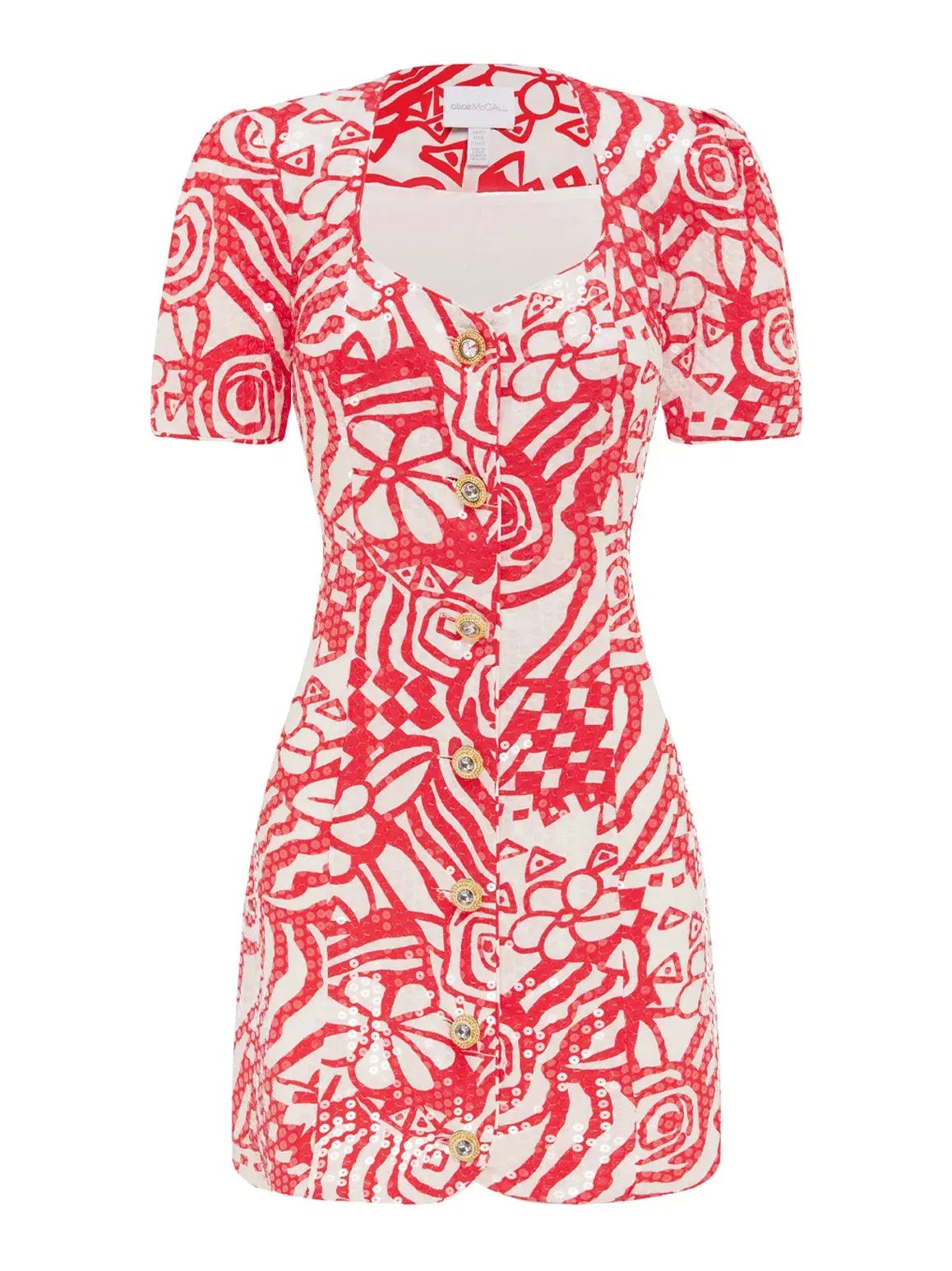 Alice McCall Daisy Daze Mini Dress Salsa Red Size S / Au 8 photo 7