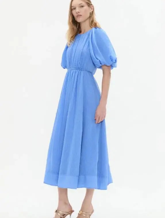 Aje Alma Midi Dress in Mist Blue Size 10 photo 2