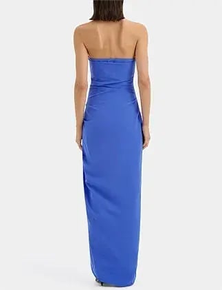 Sir The Label Sol Strapless Gown Cobalt Size 2 photo 4