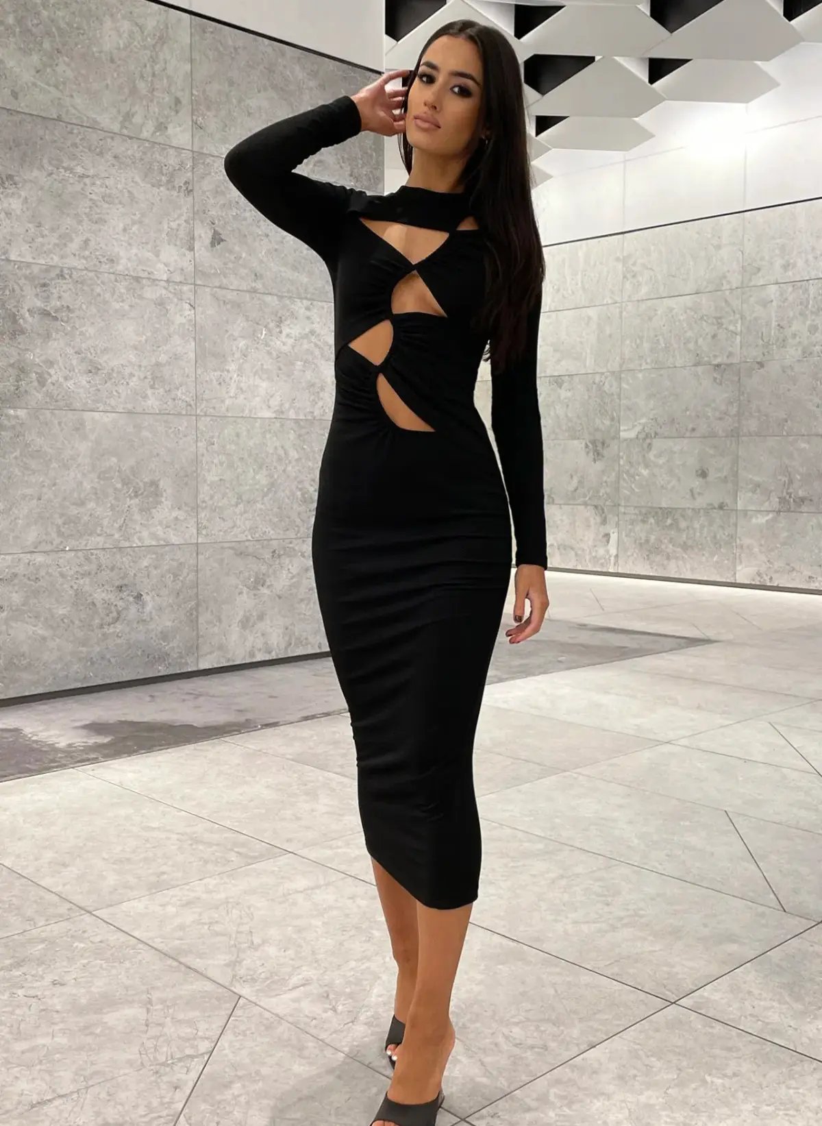 Eliya The Label Cabana Dress Black Size S photo 3