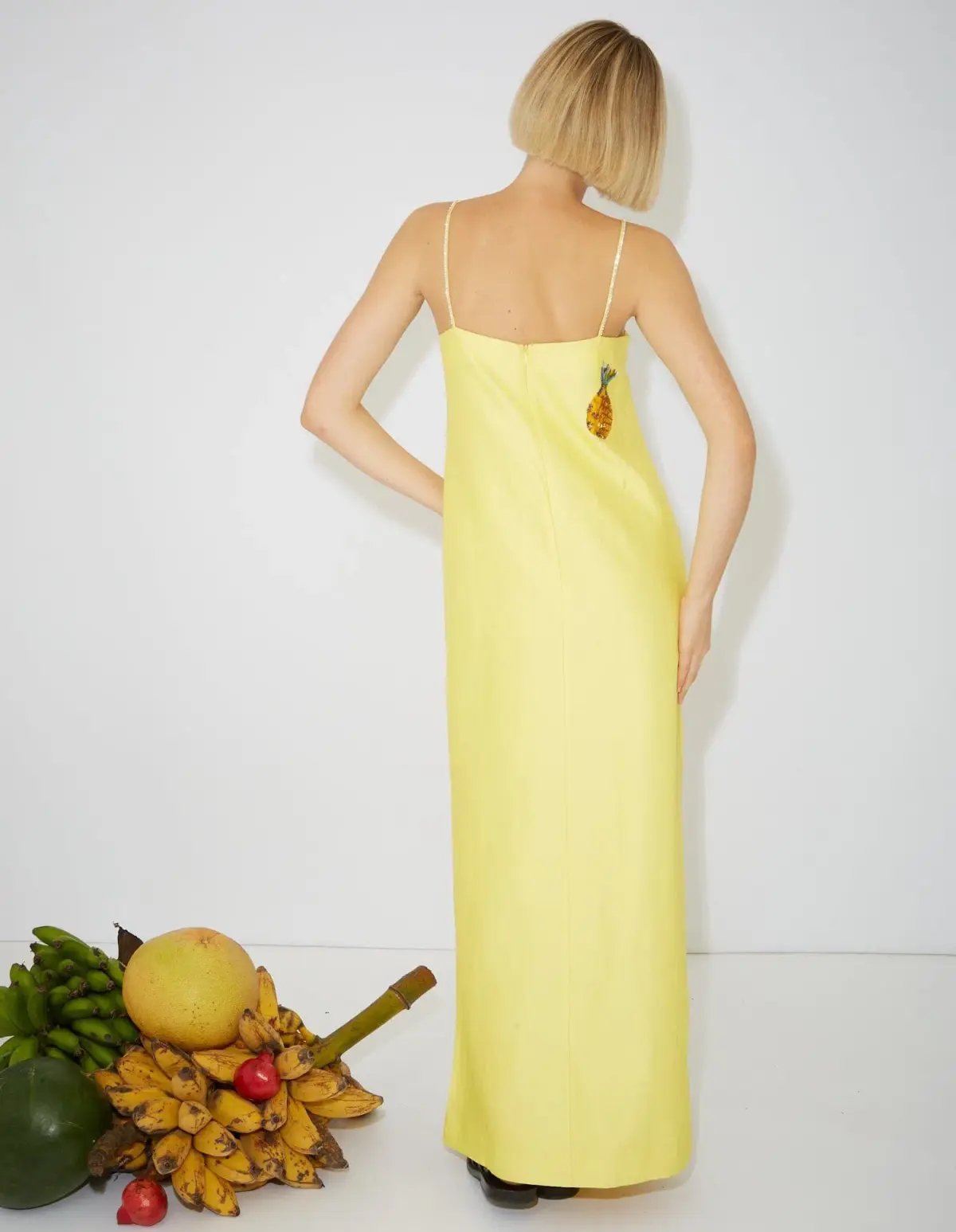 Alemais Diamond Dancer Midi Dress Yellow Size 10 photo 3