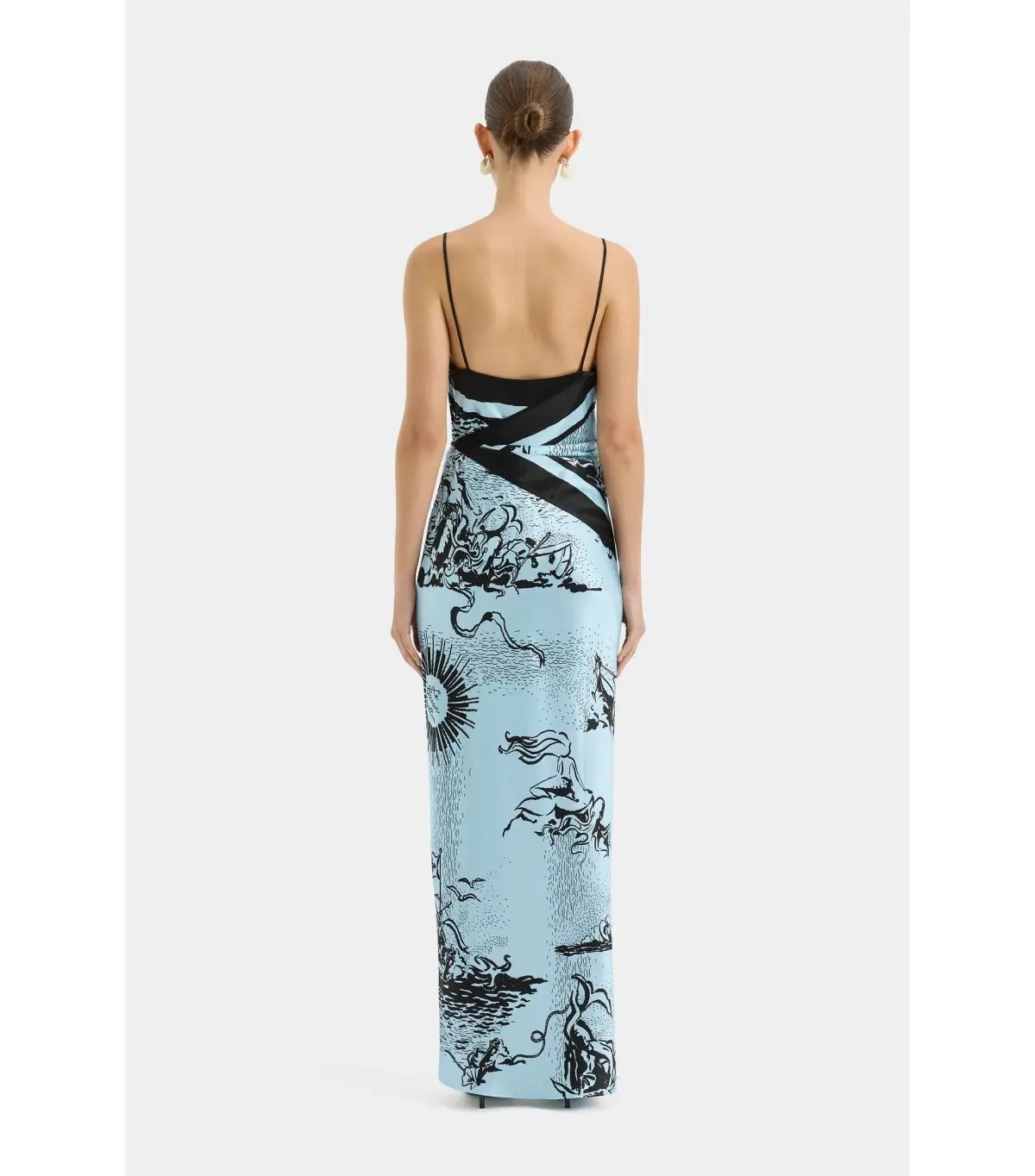Sir the Label Dreamwood Scarf Midi Dress Brise Soleil Size 1 / AU 8 photo 4