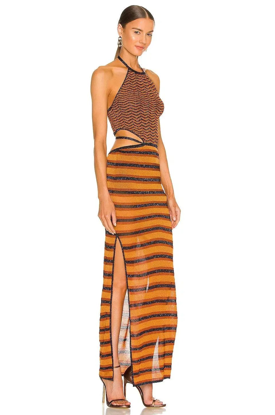 Bec & Bridge Ziggy Knit Maxi Dress Orange Size 6 photo 2