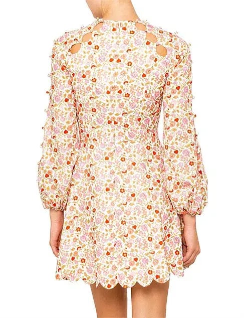 Zimmermann Goldie Scallop Short Dress Floral Size 1 / AU 10 photo 5