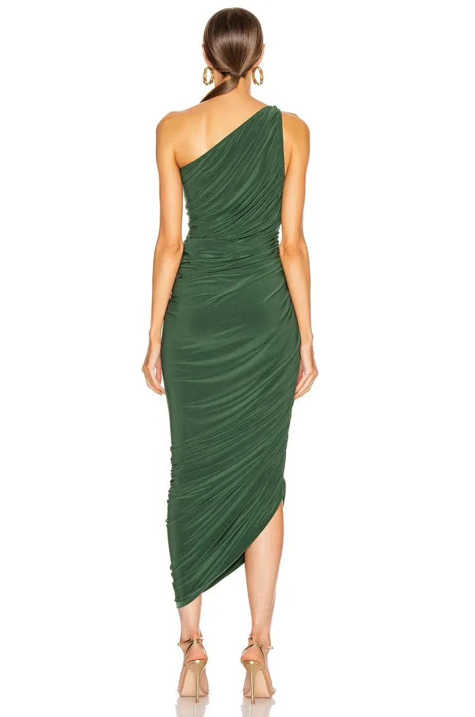 NORMA KAMALI Diana Gown in Forest Green photo 2