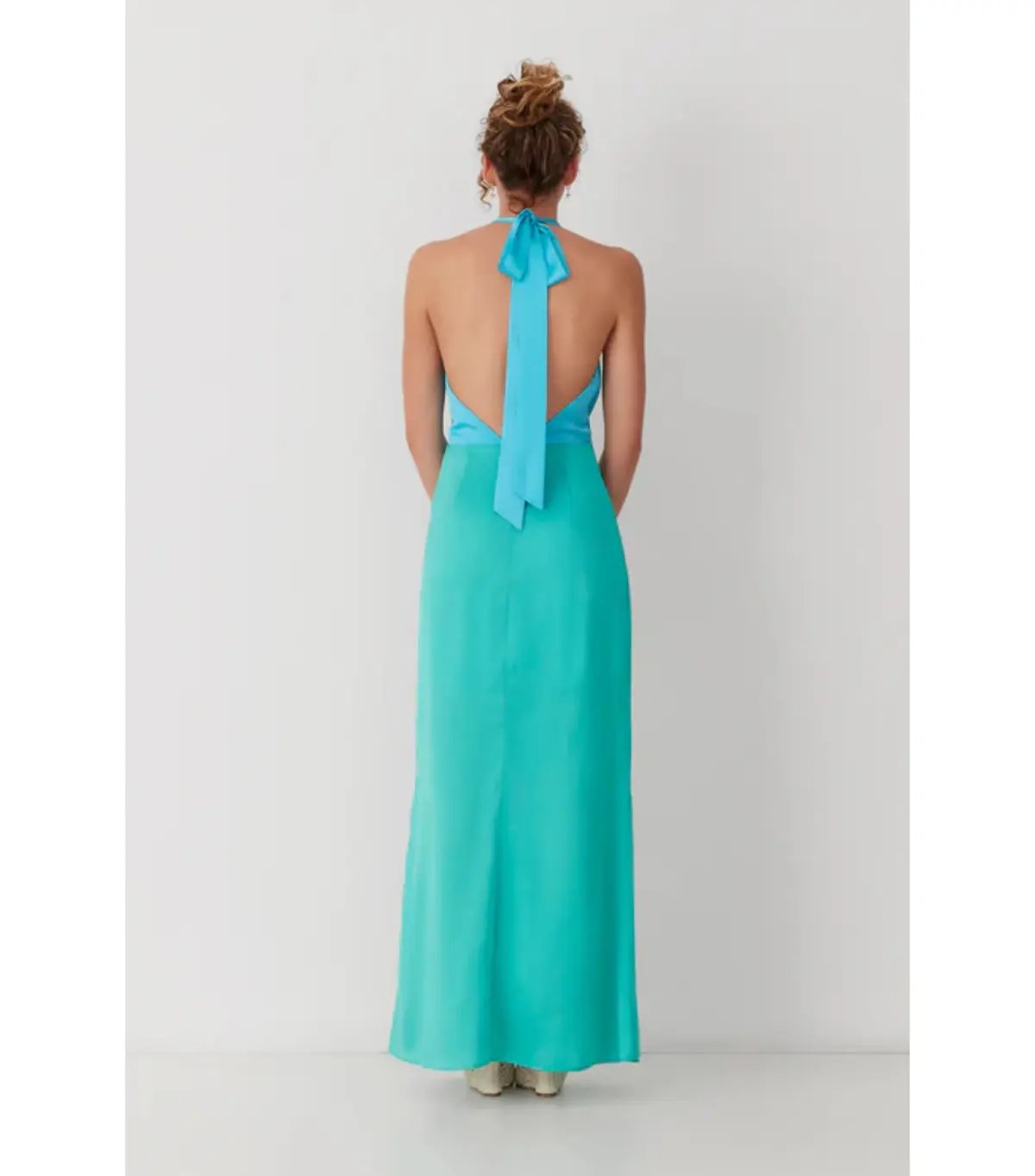 The Wolf Gang Oahu Slip Dress In Aquamarine Size AU 6 photo 2