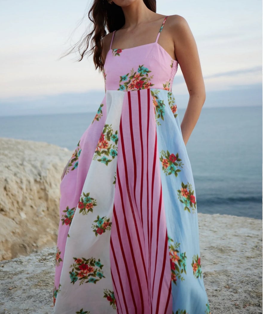 Aston Studio Rue Dress In Multi Bouquet photo 4