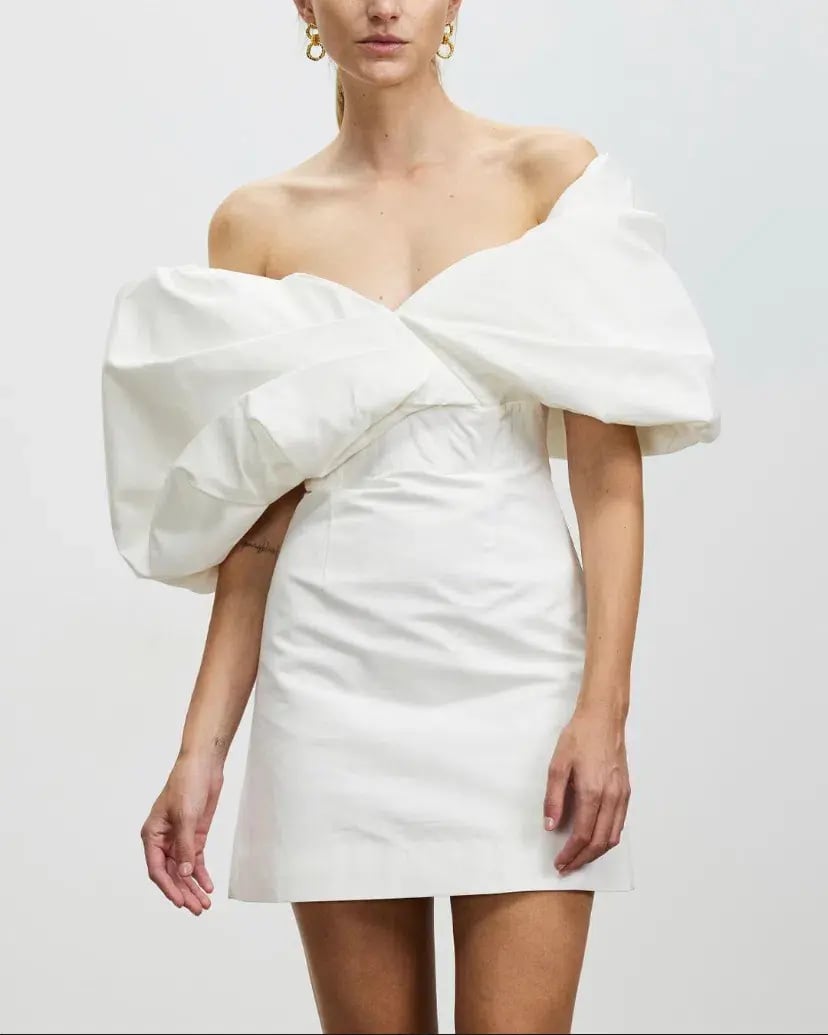 Rachel Gilbert Xavier Mini Dress White Size 14 photo 4