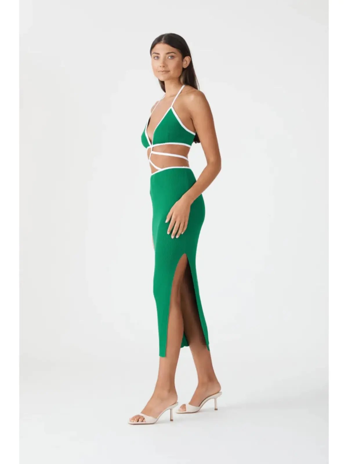 San Slone Gabby Midi Dress Green Size XS / AU 6 photo 3