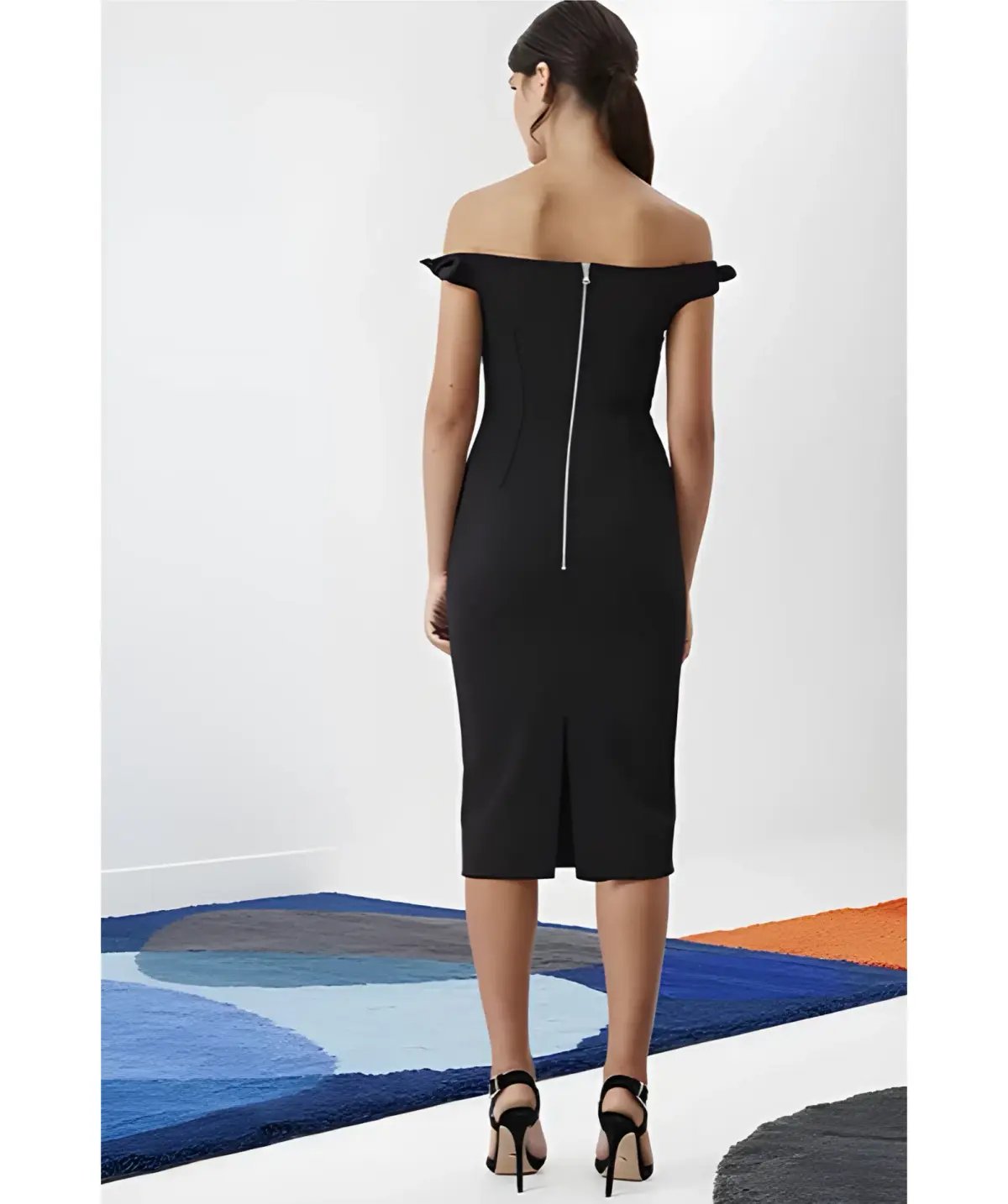 By Johnny Bare Shoulder Dress Black Size 6 photo 2