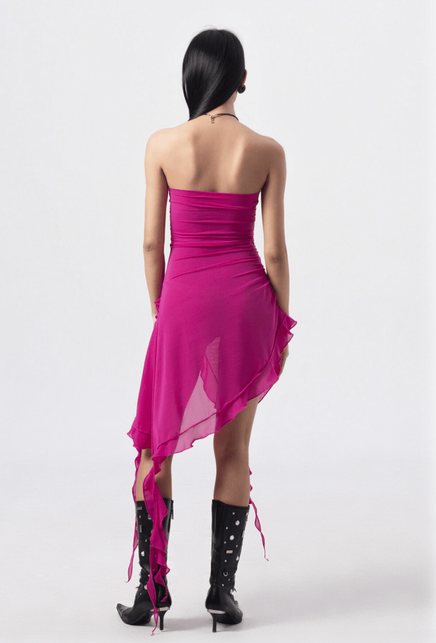 Fanci Club Crime Dress in Hot Pink photo 2