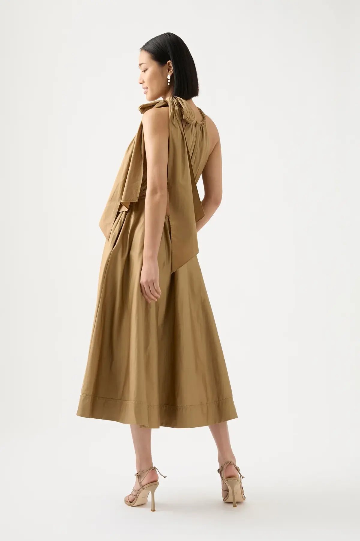 Aje Henriette Tie Strap Midi Dress Willow Size 12 photo 3