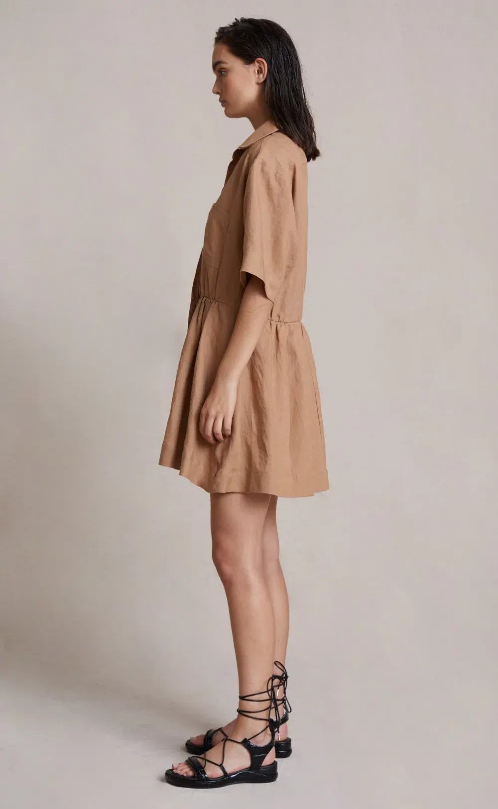 Bec & Bridge Alamos Mini Dress Camel Size 8 photo 3