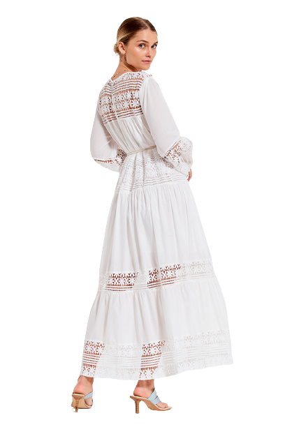 Bohemian by CHLOÉ MAXI DRESS IN CLOUD DANCER photo 3