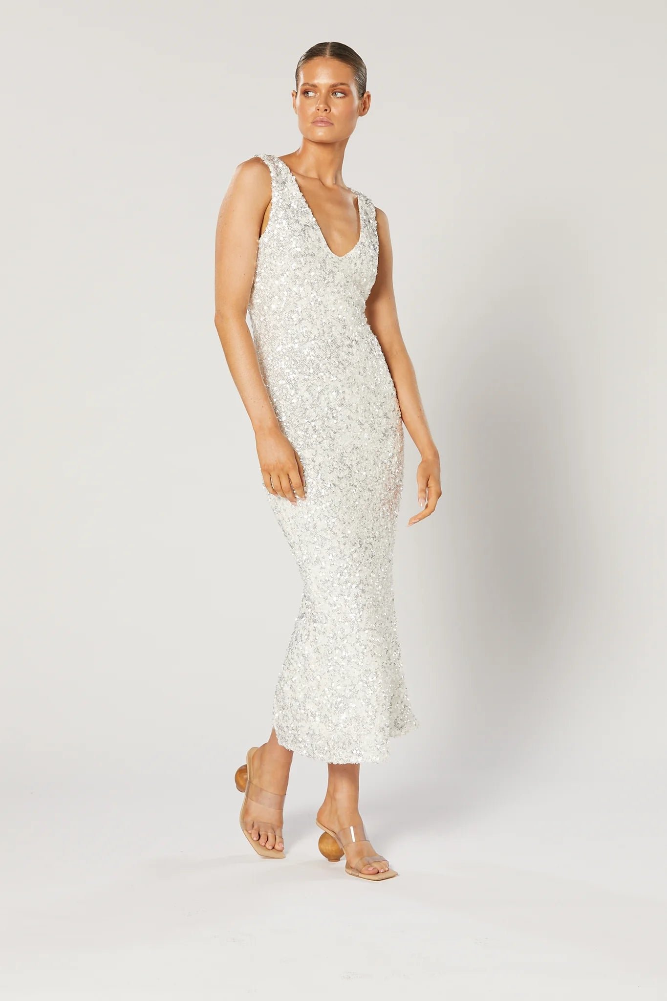 WINONA ZEOX MIDI DRESS - WHITE photo 4