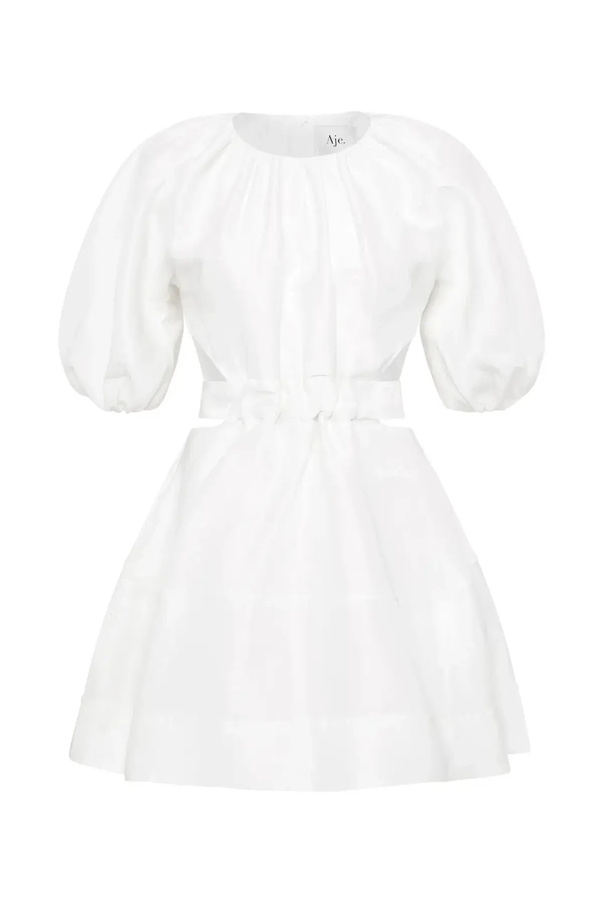 Aje Mimosa Cut Out Mini Dress Ivory Size AU 10 photo 3