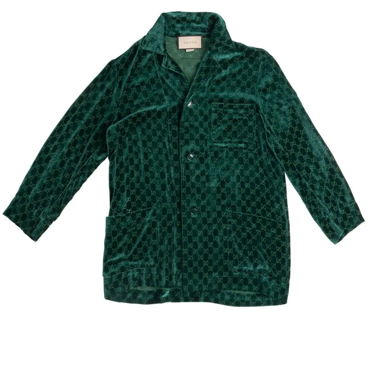 Gucci Velvet GG Monogram Set Shirt and Pants Size 6/XXS photo 7