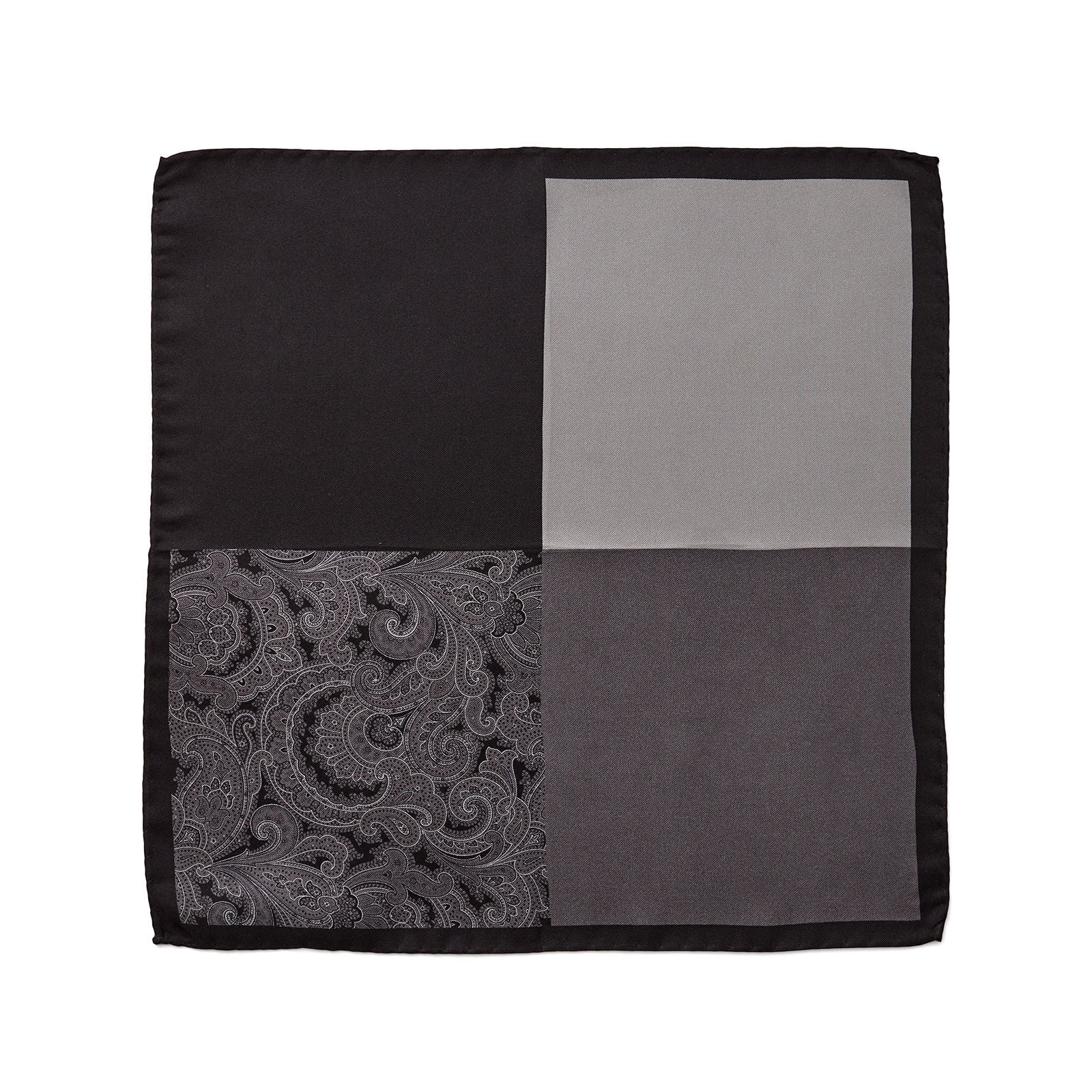 Joe Black Black Paisley 4 Fold Pocket Square photo 4