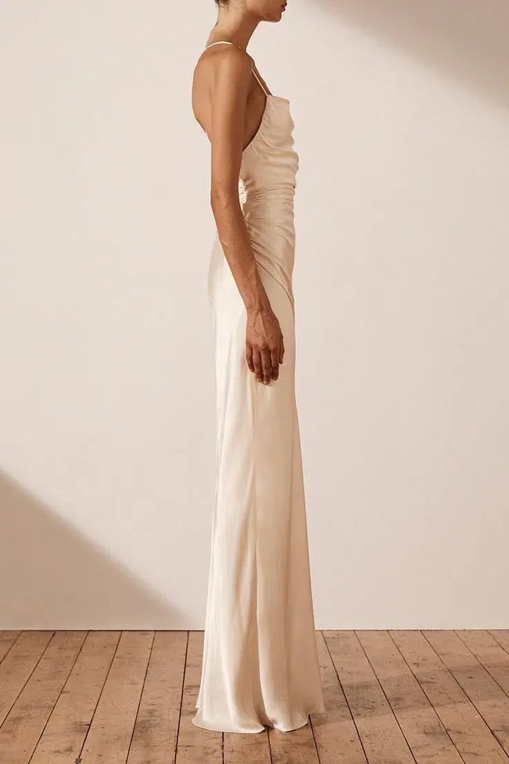 Shona Joy La Lune Lace Back Maxi Dress Cream Size 6 photo 4