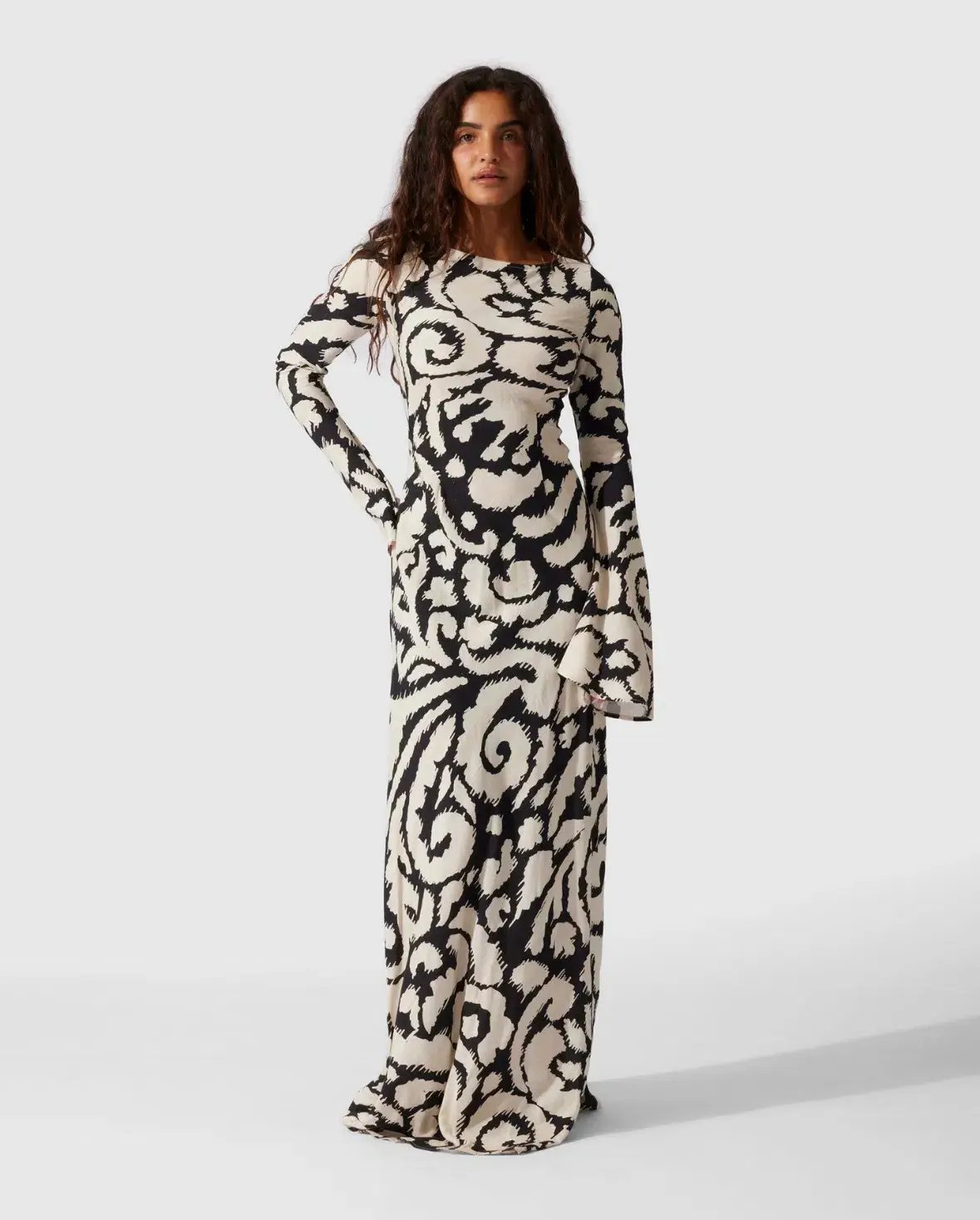 The Wolf Gang Santa Elena Maxi Dress Ikat Print Size 8 photo 2