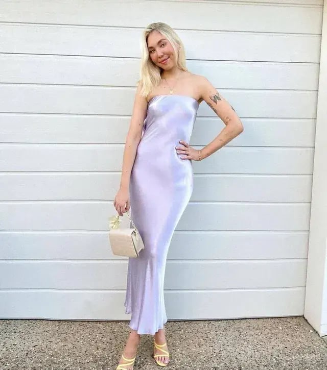 Bec & Bridge Moon Dance Strapless Dress Lilac Size 8 photo 4