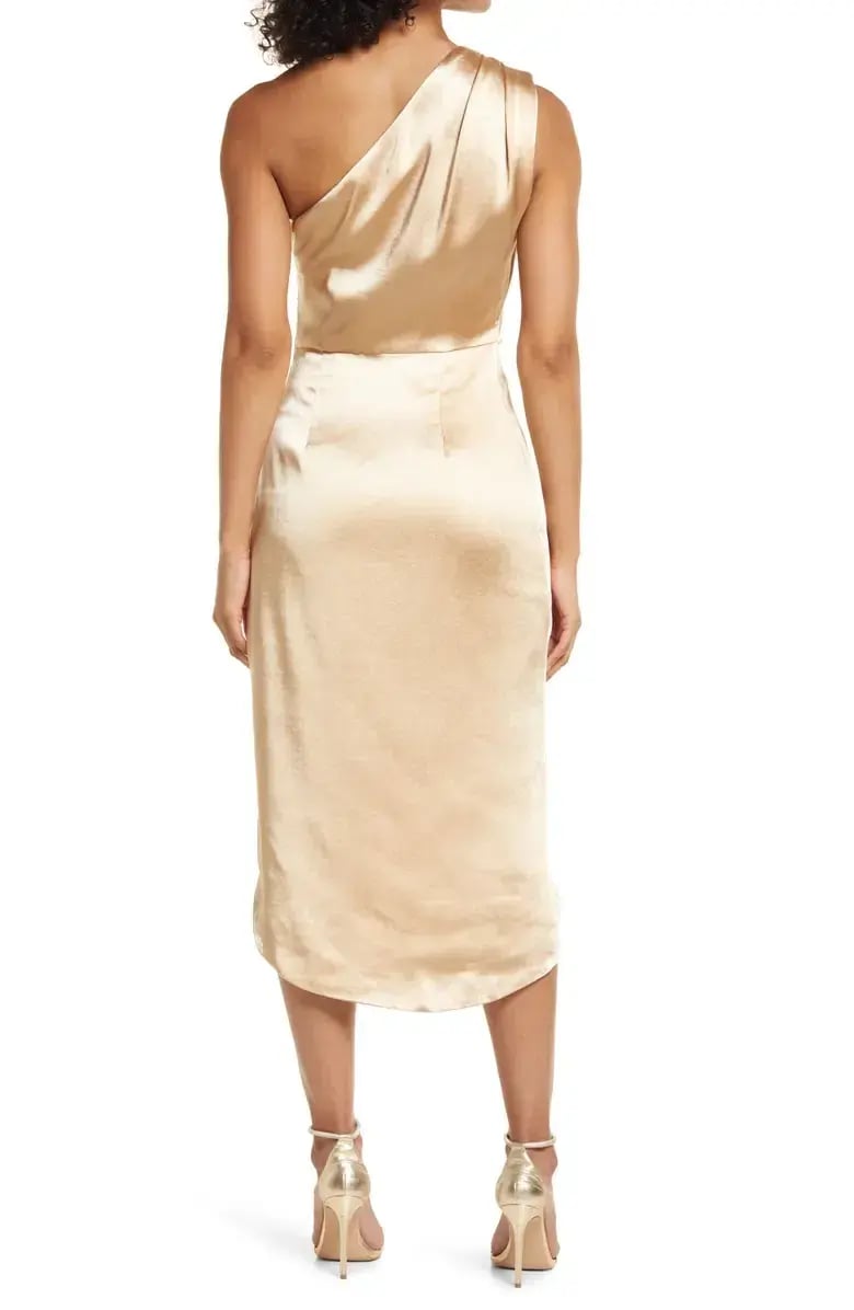 Elliatt Cassini One Shoulder Dress Gold Size 8 photo 2