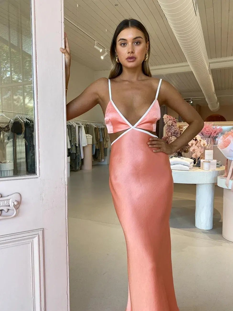 Bec & Bridge Veronique Maxi Dress Coral Size 10 photo 2