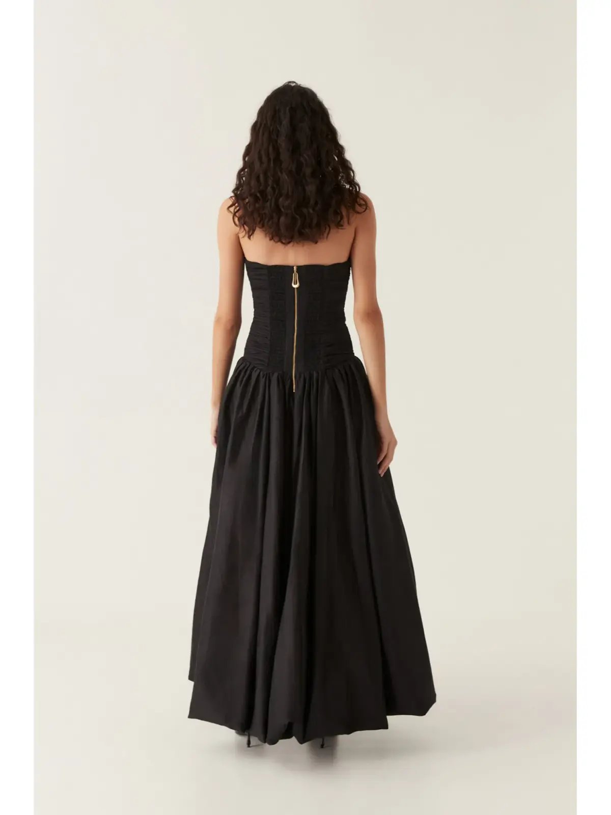 Aje Violette Bubble Hem Maxi Dress Black Size AU 8 photo 4
