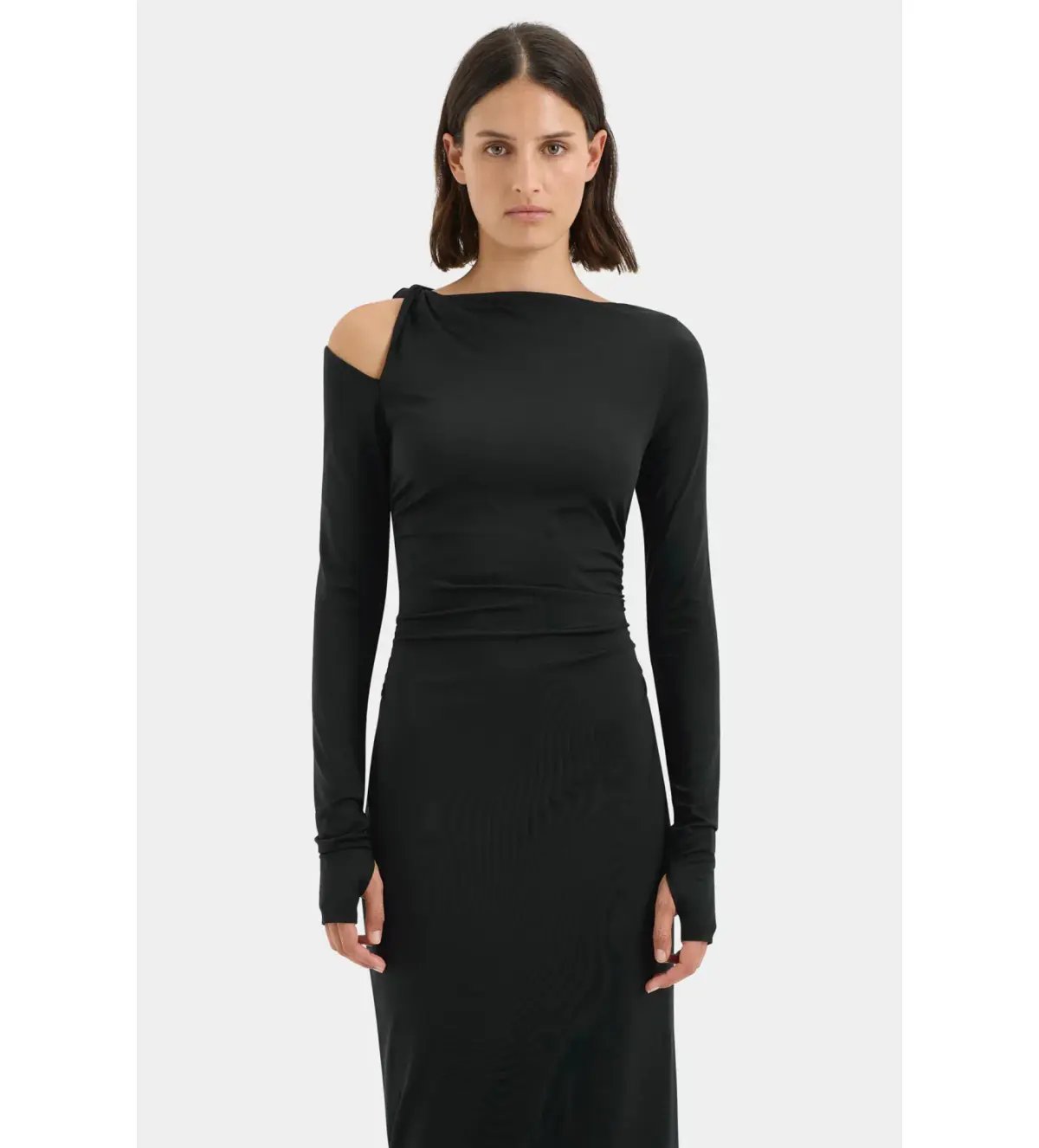 Sir the Label Elm Long Sleeve Midi Dress in Black Size 8/S photo 4