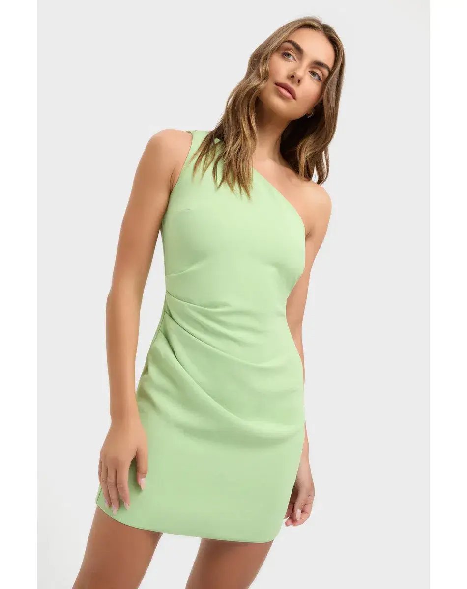 Kookai Alpha Rouched Mini Dress Green Size 8 photo 2