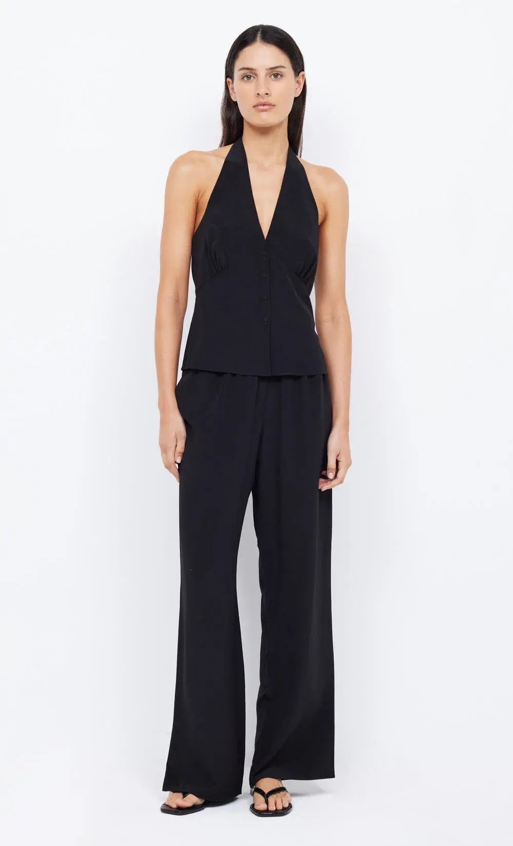 Bec & Bridge Archer Halter Top and Pant Set in Black Size 8 photo 2