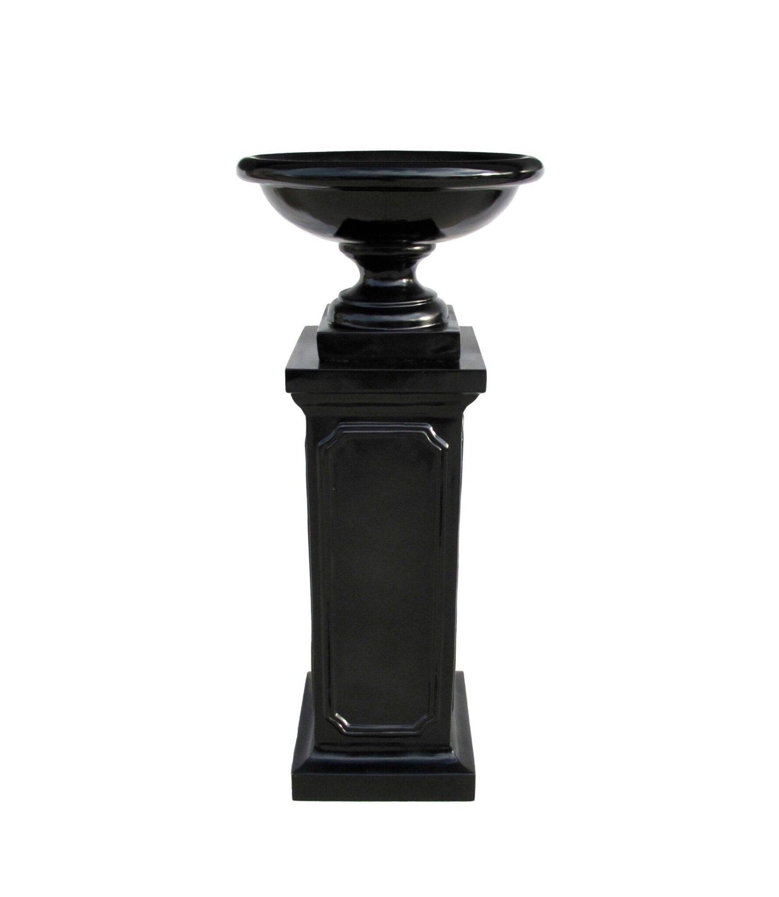 Modern Black Gloss Urn and Pedestal photo 2