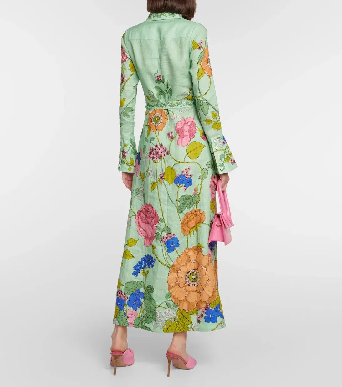 Alemais Olivia Midi Shirtdress Floral Size 10 photo 4