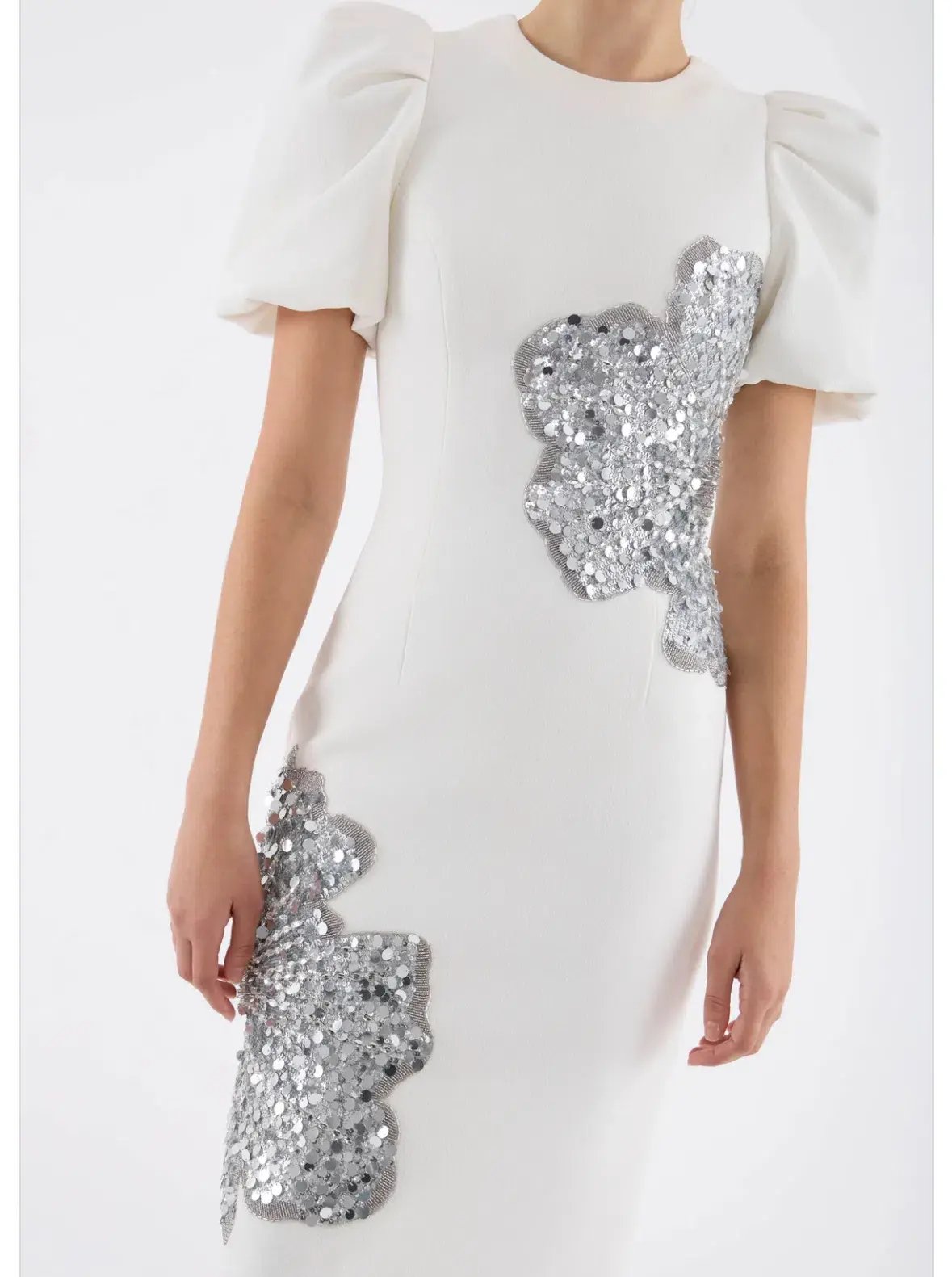 Rebecca Vallance Layana Midi Dress in Ivory Size 14 photo 2