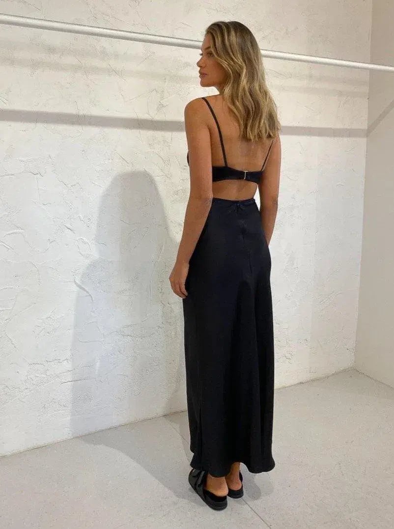 Bec & Bridge Veronique Cut Out Maxi Dress - Black - Size 8 photo 3
