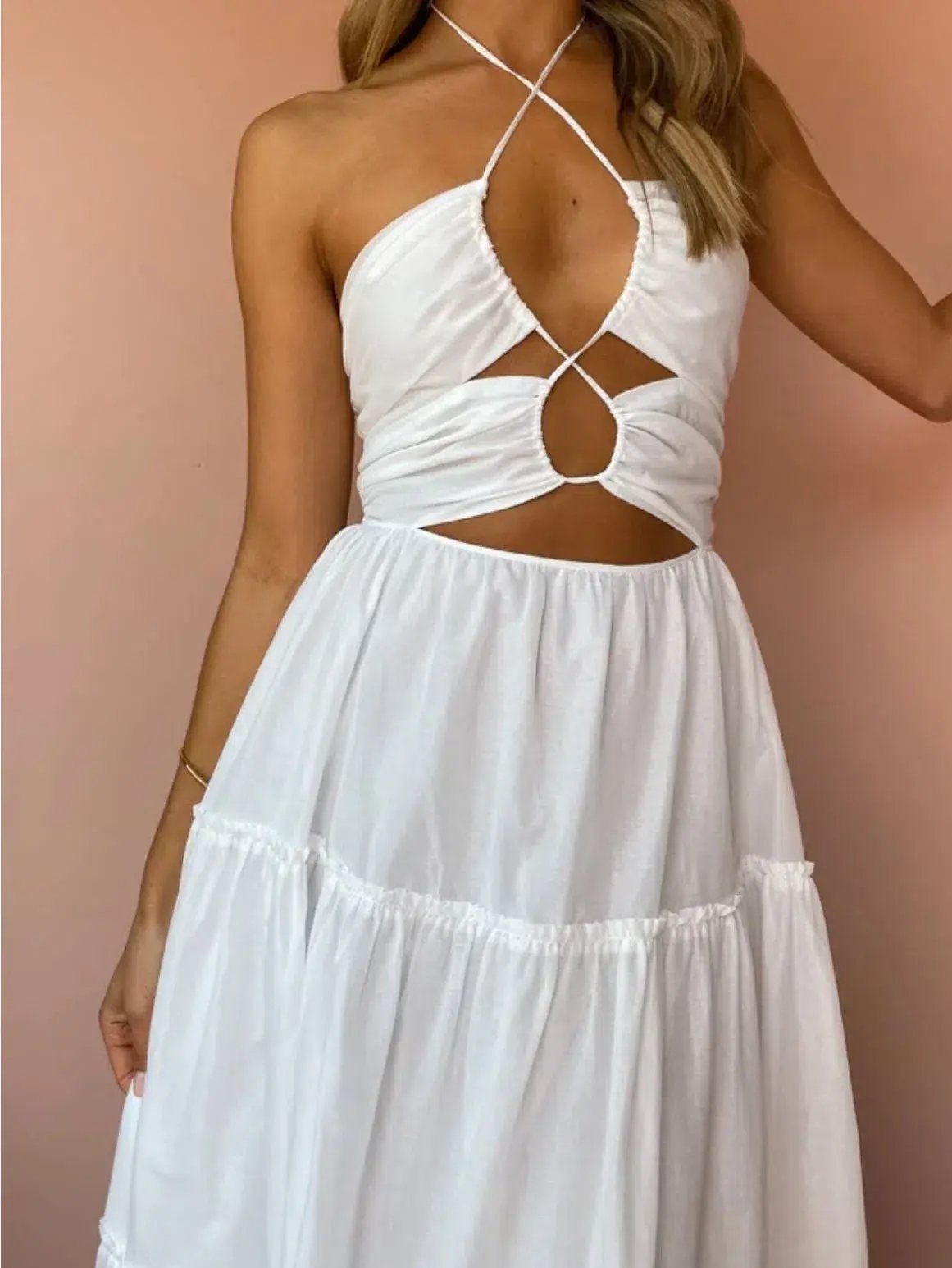 Bec & Bridge Aurora Maxi Dress in Ivory Size 8 photo 5