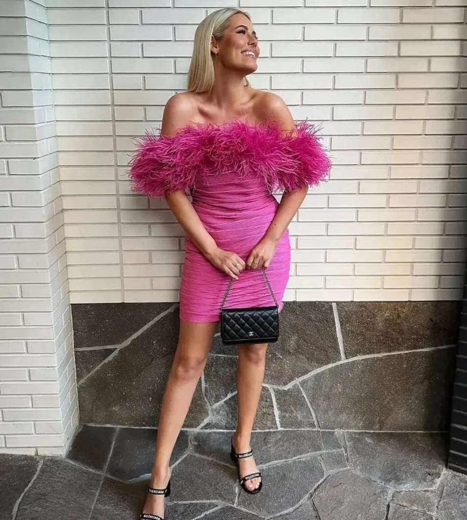 Rachel Gilbert Zion Mini Dress Pink 3/AU12 photo 6
