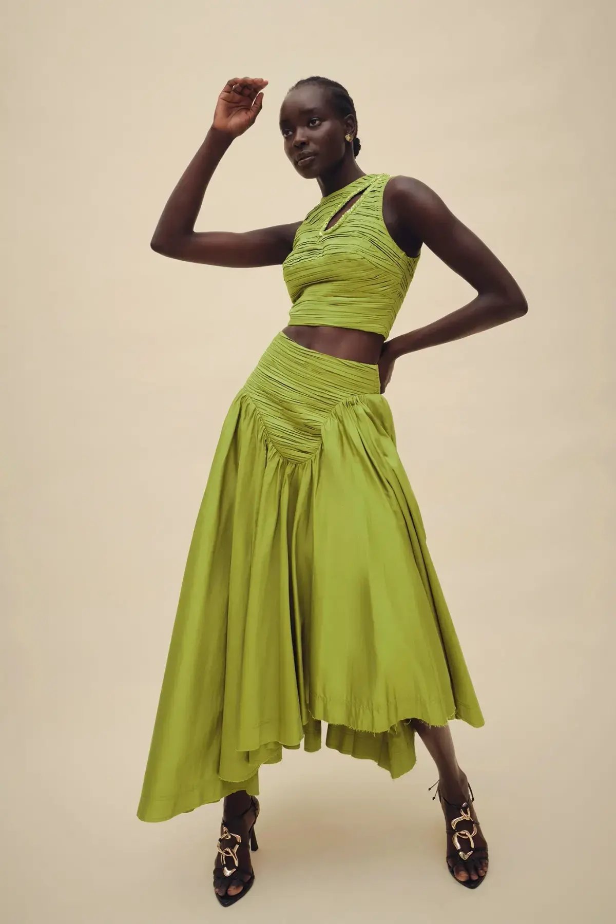 Aje Jolie Skirt and Top Set Verdant Green AU 8 photo 2