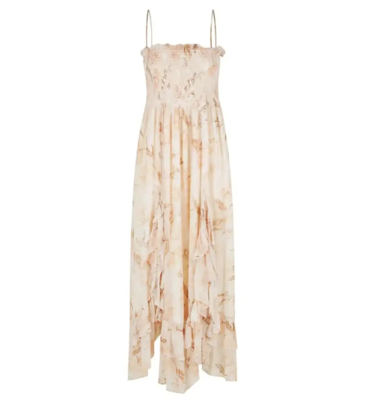 Shona Joy Nina Shirred Midi Dress in Floral Print Size 12 photo 5
