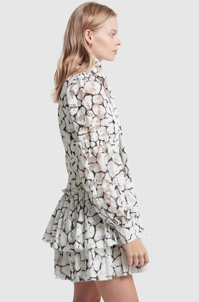 Aje Rebellion Lace Mini Dress Print Size 8 photo 4