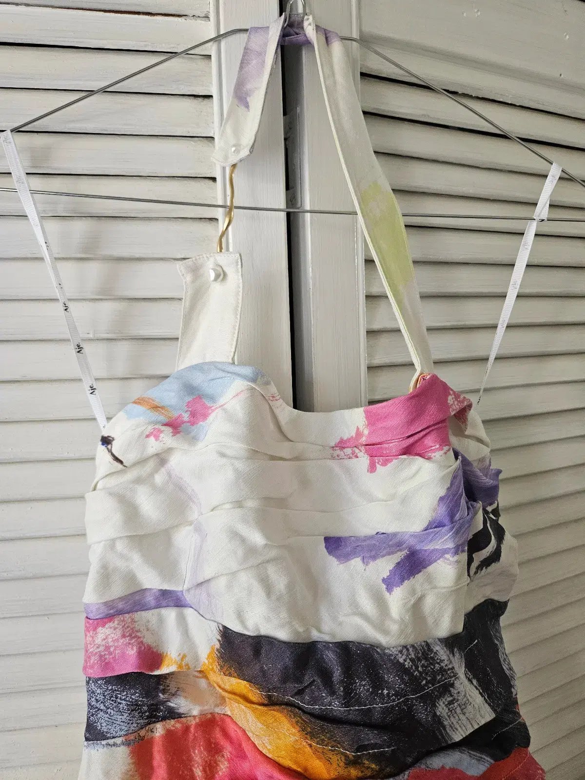 AJE HALTER NECK ABSTRACT SUNSET MIDI DRESS SIZE 8 photo 5