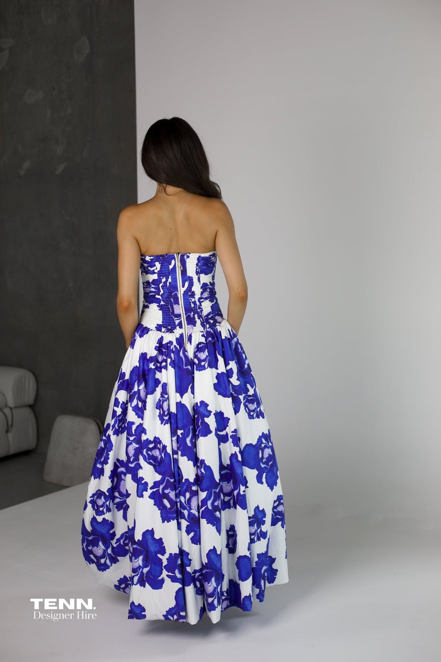 Aje Behold Maxi Dress - Boldly Blooming Cobalt photo 2