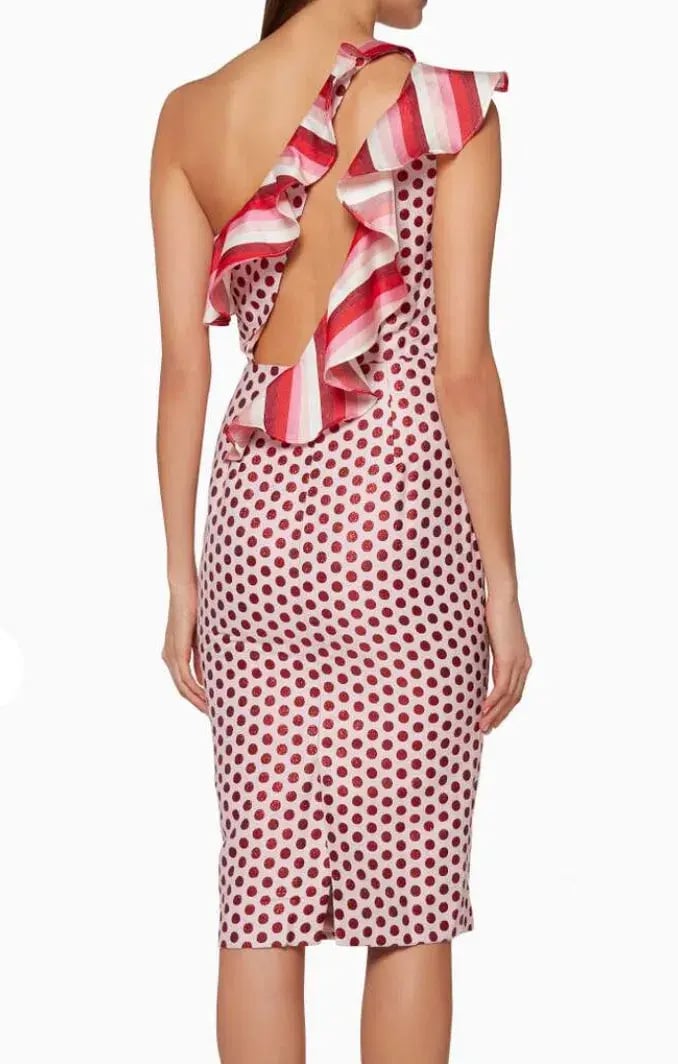 Atoir One Perfect Day Midi Dress Pink/Red Size 10 photo 3