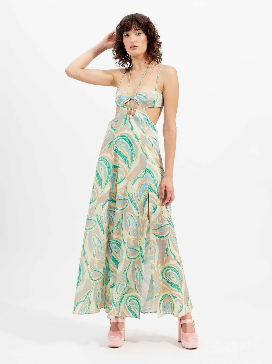 Alice McCall Swan Lake Midi Dress in Citrus Size 10 photo 2