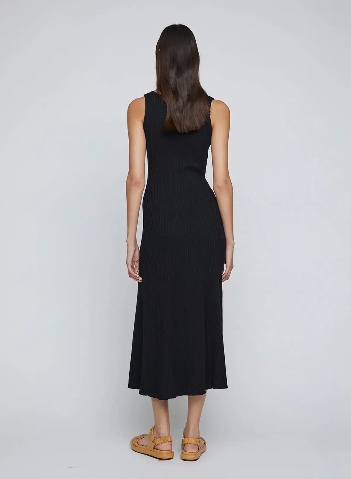 Anna Quan Dido Rib Knit Midi Dress Black Size 8 photo 4