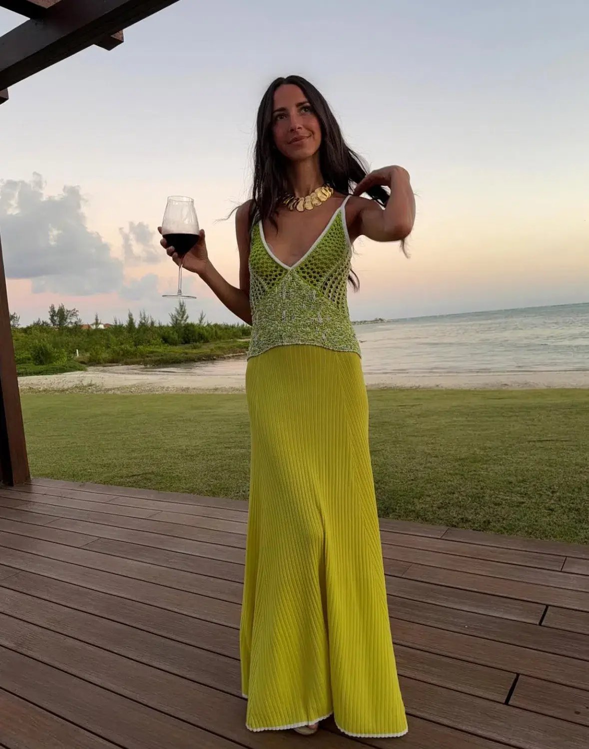 Christopher Esber Grafted Duo Cami Gown Yellow Size S / Aus 8 photo 6